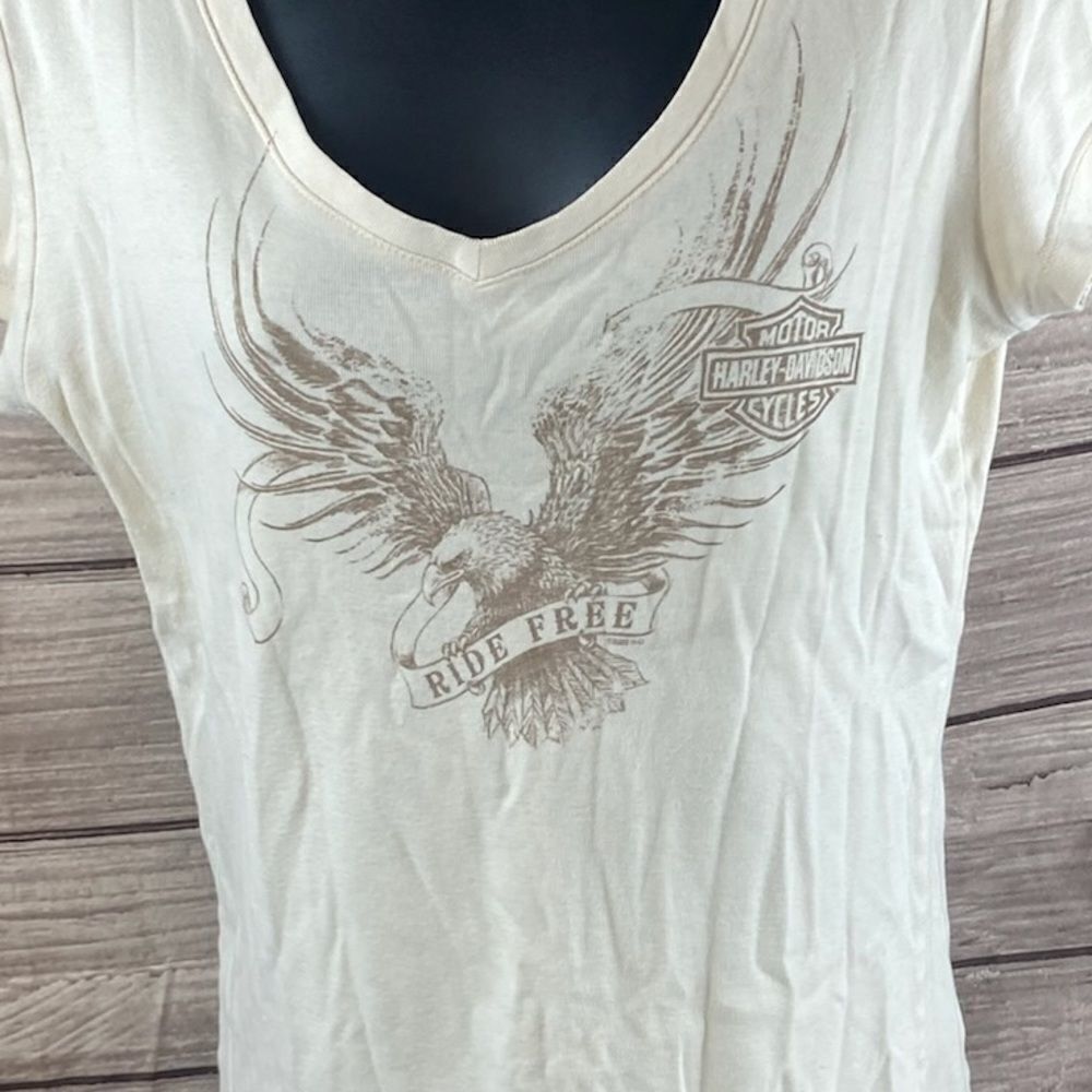 Ladies Lg short sleeve Harley Davidson tee - Picture 2 of 12